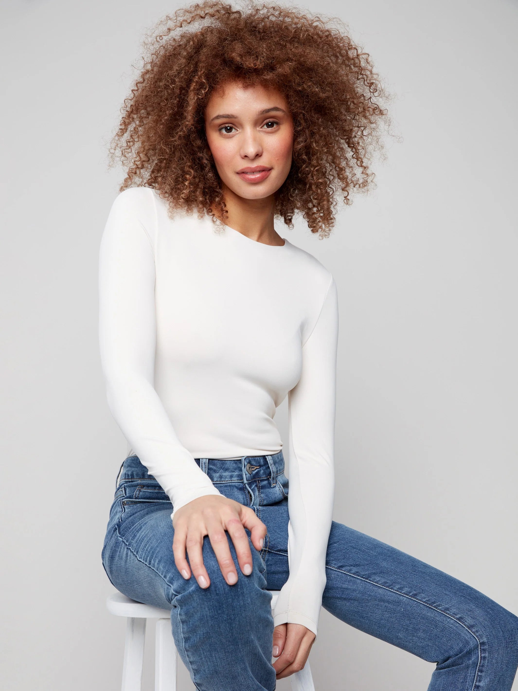 Bootcut Jeans With Asymmetrical Hem - Medium Blue